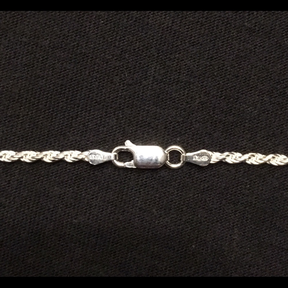 Solid Silver Chain Rope Chain 18in 2mm .925 - Picture 4 of 4